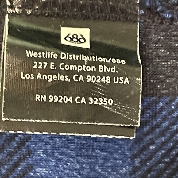 686‎ Smarty Men’s Blue Black Fleece Shacket Size S - Picture 7 of 11